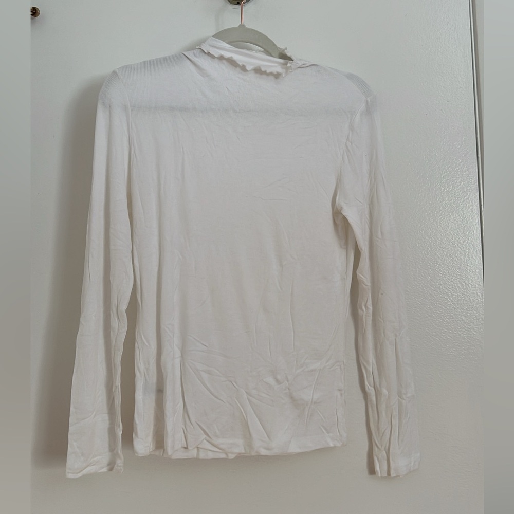NWOT Frilly mock neck long sleeve top